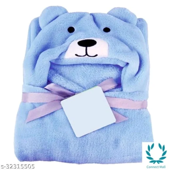 Premium Hooded Microfiber Baby Wrapper for all season Towel IN PINK And BLUE - 0-6 Months New Born Baby